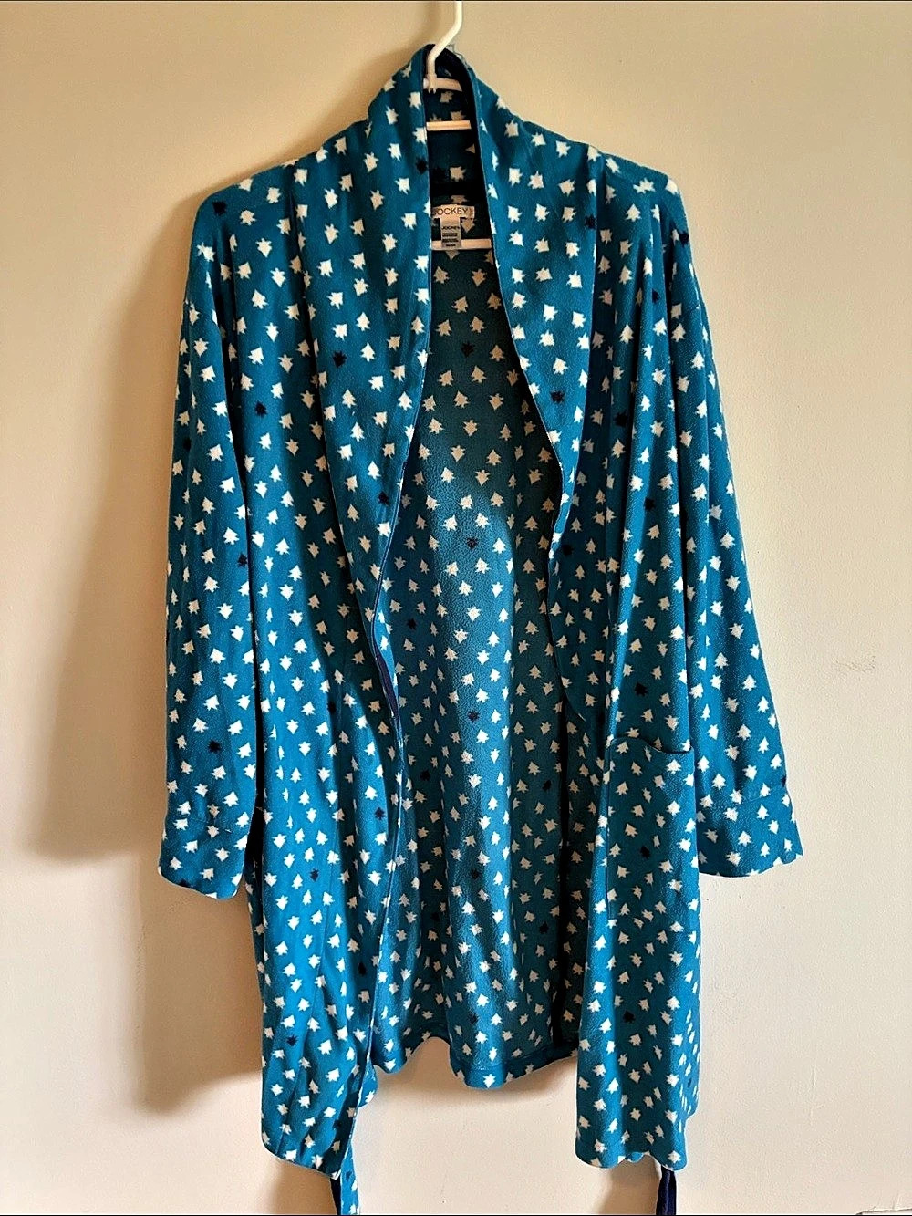 Jockey Women's Robe Blue & White Size 2X/2XG Like New